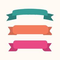 Ribbons design elements in white background vector
