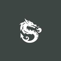 Dragon vector icon illustration design logo template