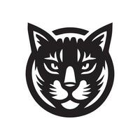 Cat silhouette logo design vector illustration