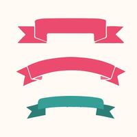 Ribbons design elements in white background vector