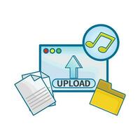 illustration of upload vector