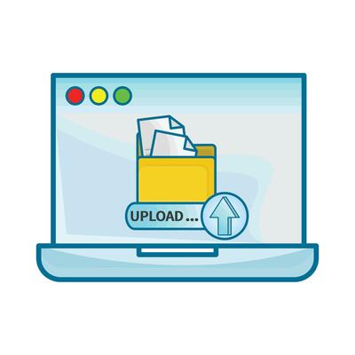 illustration of upload