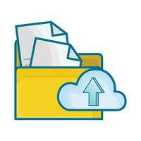 illustration of upload folder vector