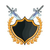 illustration of sword and shield vector