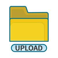 illustration of upload folder vector