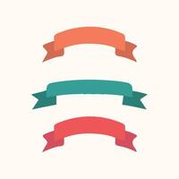 Ribbons design elements in white background vector