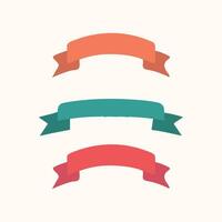 Ribbons design elements in white background vector