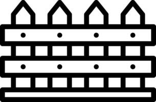 Black line icon for  boundaries vector