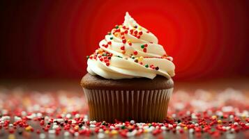 AI generated baking holiday cupcake food photo