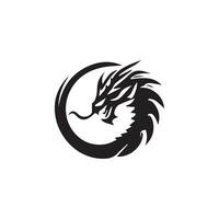 Dragon vector icon illustration design logo template