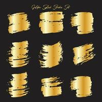 Gold Splash strokes set illustration vector