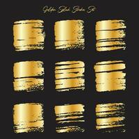 Gold Splash strokes set illustration vector