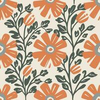 Vector flower pattern background design illustration