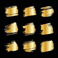 Gold Splash strokes set illustration vector