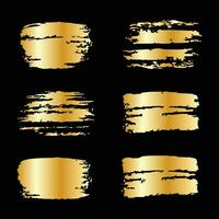 Gold Splash strokes set illustration vector