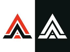 un letra triángulo forma logo diseño vector