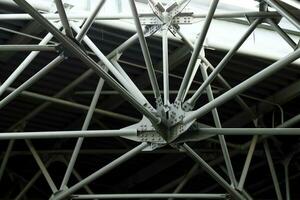 element of industrial architecture, a fragment of the lattice structure of the vault photo