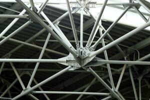 element of industrial architecture, a fragment of the lattice structure of the vault photo