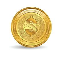 Golden bitcoin coin. Crypto currency golden coin bitcoin symbol isolated on transparent background. vector illustration.
