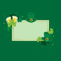 Saint Patrick Day blank square banner vector