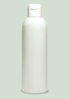 vector realista 3d blanco vacío lustroso metal agua botella con negro bitoque de cerca aislado en blanco antecedentes.