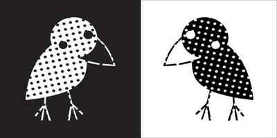 Illustration vector graphics of crow icon