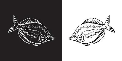 Illustration vector graphics of fish icon