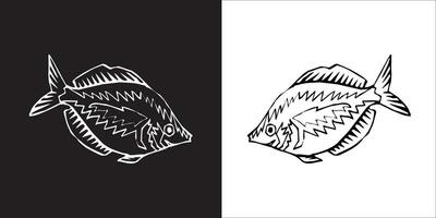 Illustration vector graphics of fish icon