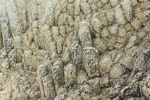 natural background, rock texture from weathered columnar basalt photo