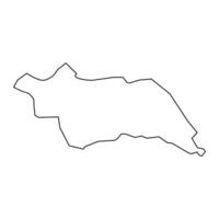 Famagusta district map, administrative division of Republic of Cyprus. Vector illustration.