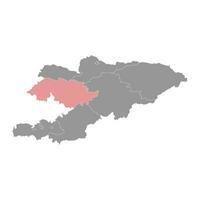 jalal un malo región mapa, administrativo división de Kirguistán. vector ilustración.