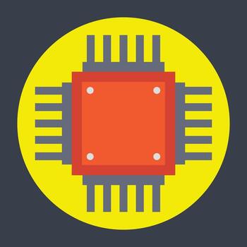 Trendy Microprocessor Concepts vector