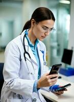AI generated Doctor from the future concept by Ai Generator photo