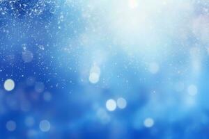 AI generated Christmas winter sky background with falling snow photo