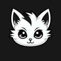 AI generated esport cat badge icon logo vector