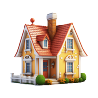 AI generated House png isolated on transparent background