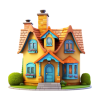 AI generated House png isolated on transparent background