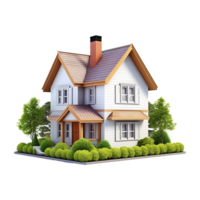 AI generated House png isolated on transparent background