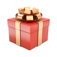 AI generated Gift box png isolated on transparent background