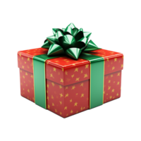 AI generated Gift box png isolated on transparent background