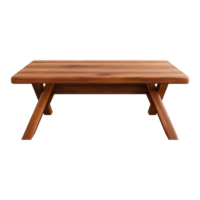 ai generato di legno tavolo png isolato su trasparente sfondo