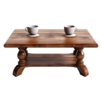 ai gegenereerd houten tafel PNG geïsoleerd Aan transparant achtergrond
