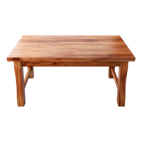 ai generato di legno tavolo png isolato su trasparente sfondo