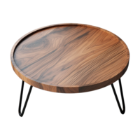 ai gegenereerd houten tafel PNG geïsoleerd Aan transparant achtergrond