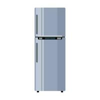 Modern Fridge Freezer refrigerator. Closed fridge. isolated on white background. Vector illustration in flat style.