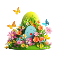 AI generated Spring background png isolated on transparent background