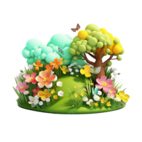 AI generated Spring background png isolated on transparent background