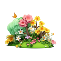 AI generated Spring background png isolated on transparent background