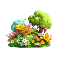 AI generated Spring background png isolated on transparent background