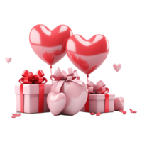 AI generated Valentines day png isolated on transparent background